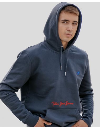 Felpa con cappuccio logo A76 lato cuore