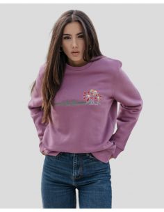 Felpa girocollo DWB con ricamo fiori