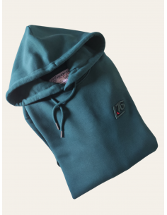 Felpa con cappuccio logo ricamato in 3D lato cuore