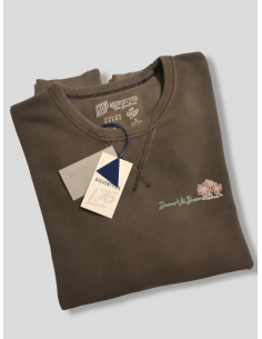 Felpa vintage con triangolo a coste e stampa DWB 2