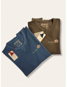 Felpa vintage con triangolo a coste e stampa DWB