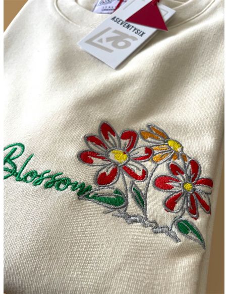 Felpa girocollo DWB con ricamo fiori