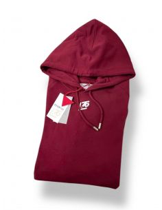 Felpa con cappuccio logo A76 centro del collo