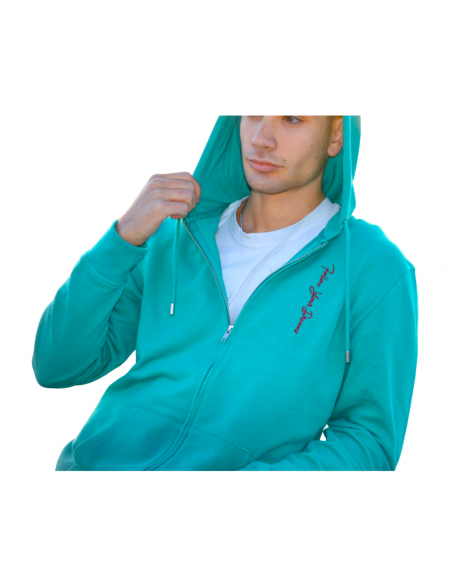 Felpa UNISEX con ZIP logo lato cuore Follow Your Dreams