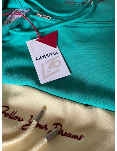 Felpa UNISEX con ZIP logo lato cuore Follow...