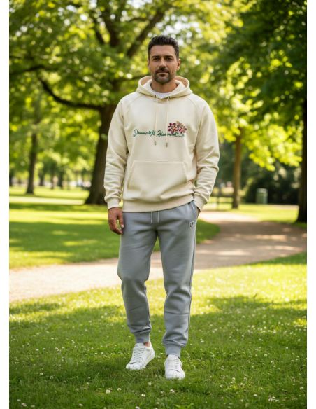 Felpa con cappuccio ricamo grande Dreams Will Blossom