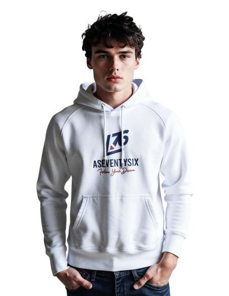 Felpa con cappuccio logo A76
