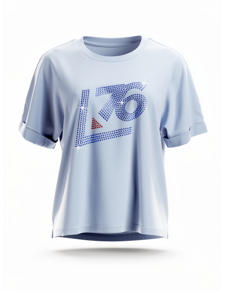 Maglia manica Larga Logo A76 Strass Cristallo