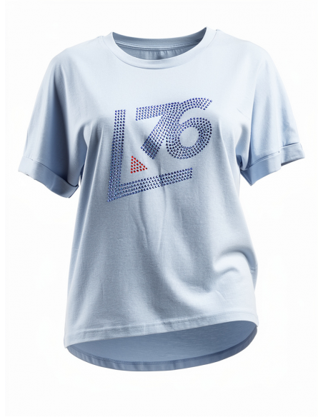 Maglia manica Larga Logo A76 Strass Cristallo