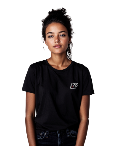 Maglia donna con logo in cristallo naturale