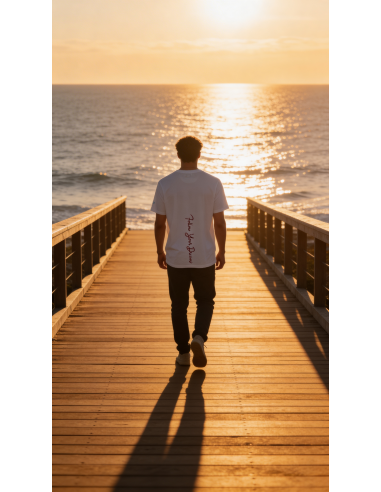 T-shirt with vertical FYD screen printing on...