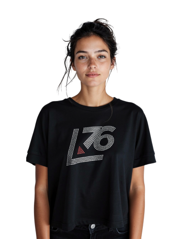 Maglia oversize  Logo A76 in Strass naturali