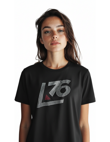 Maglia oversize  Logo A76 in Strass naturali