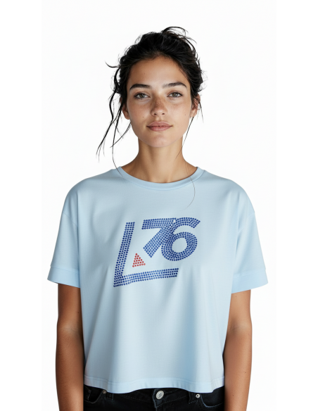 Maglia manica Larga Logo A76 Strass Cristallo