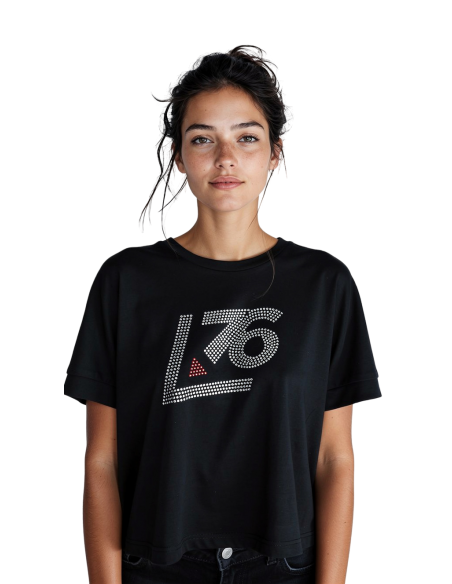 Maglia manica Larga Logo A76 Strass Cristallo
