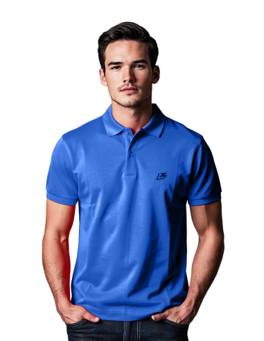 Polo uomo con logo ricamo lato cuore e frase...