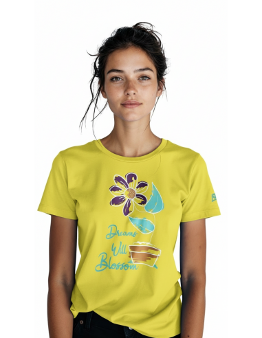 Maglia donna con fiore e strass in cristallo...