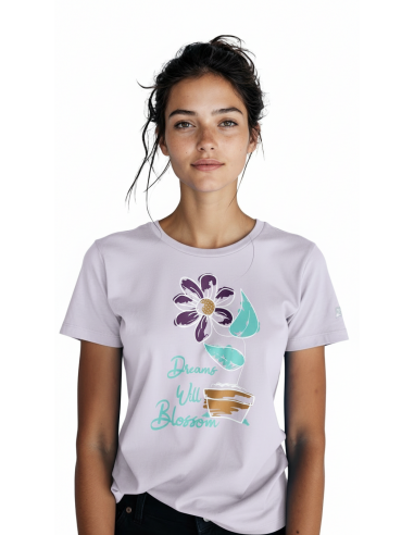 Maglia donna con fiore e strass in cristallo...