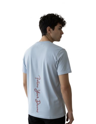 T-shirt with vertical FYD screen printing on...