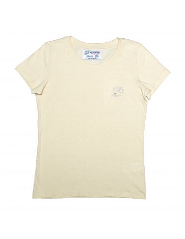 Maglia donna con logo in cristallo naturale