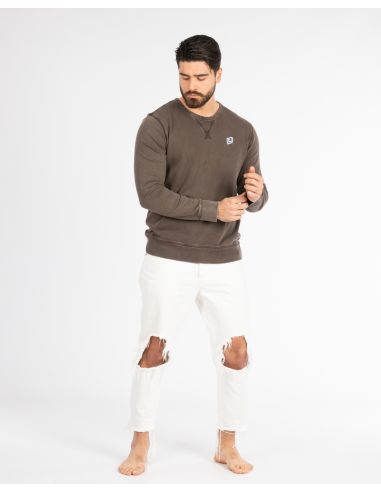 FELPA VINTAGE con triangolo a coste e patch...