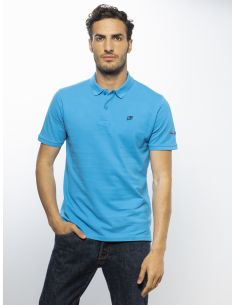 Polo uomo con logo ricamo lato cuore e frase sul braccio 2