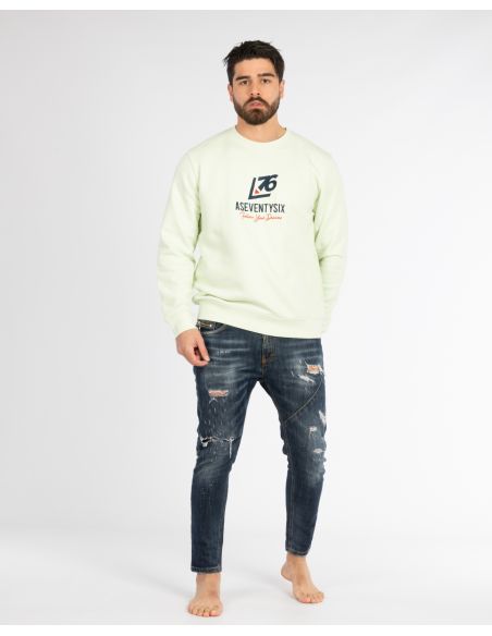 Sweetshirt UNISEX with large A76 logo embroidered